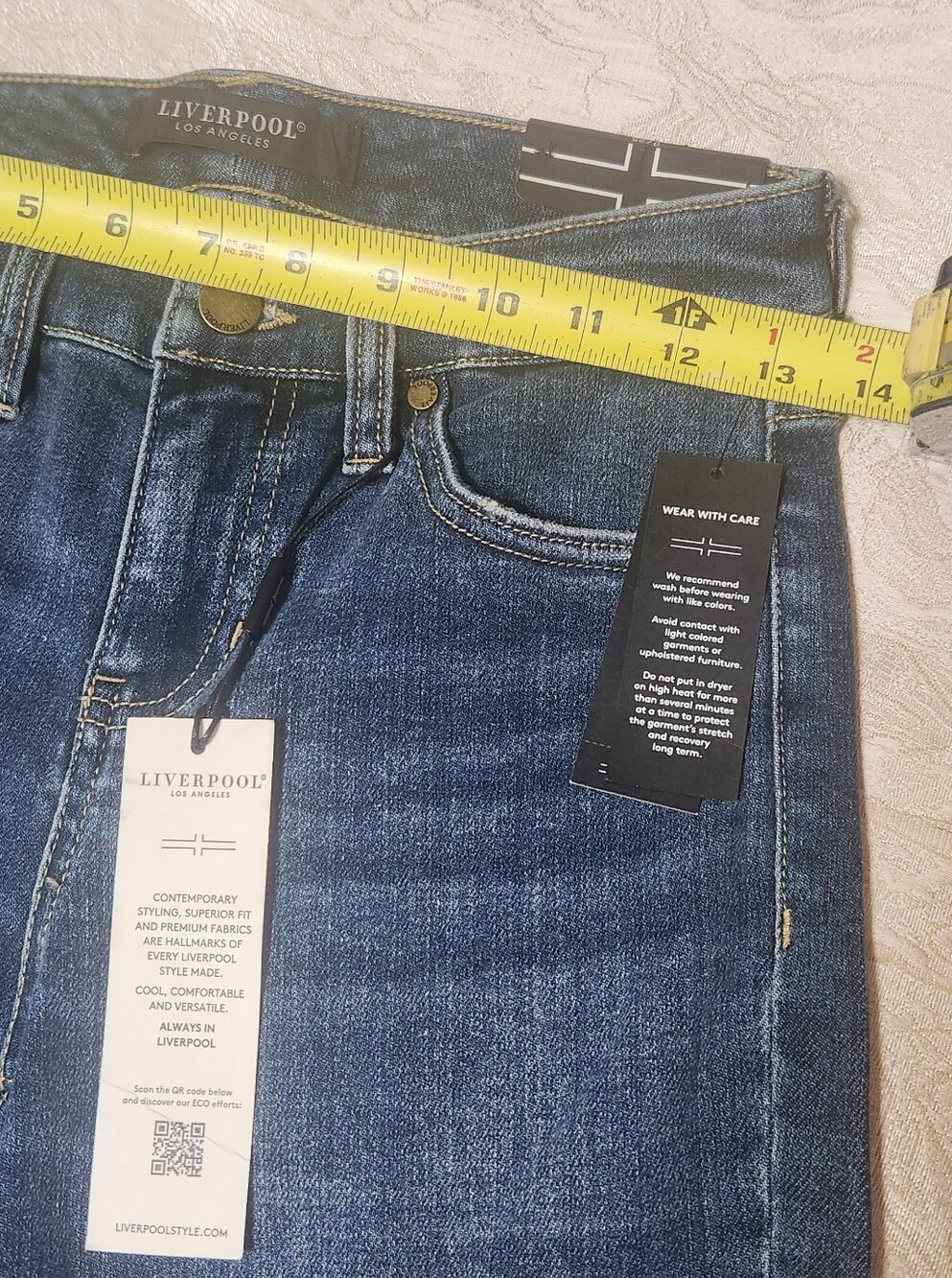 NWT Liverpool Liv Non-Skinny Skinny Jeans Eco Denim Size 0 / 25 - Picture 7 of 8